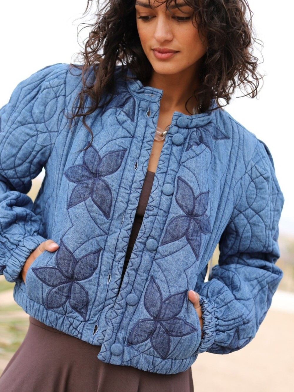 Free People Quinn Quilted Patchwork Jacket